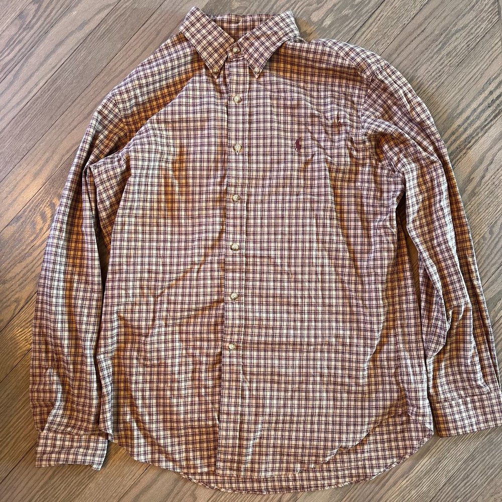 Ralph Lauren Multicolor Tartan Plaid L/S Button Down Shirt | LARGE